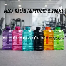 Galão Garrafa Grande Academia 2200ml com alça - Faireffort Nutrition