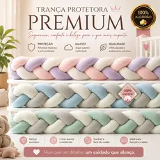 Lançamento Trança Avulsa Lepetit Berço Americano, Mini Berço, Mini Cama Algodão Menina Menino