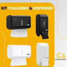 Kit Saboneteira Papel Toalha Compacta PRETO ou BRANCO - Premisse