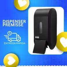 Dispenser Urban Saboneteira Sabonete/Álcool Gel Reservatório 400ml Compacto Banheiro