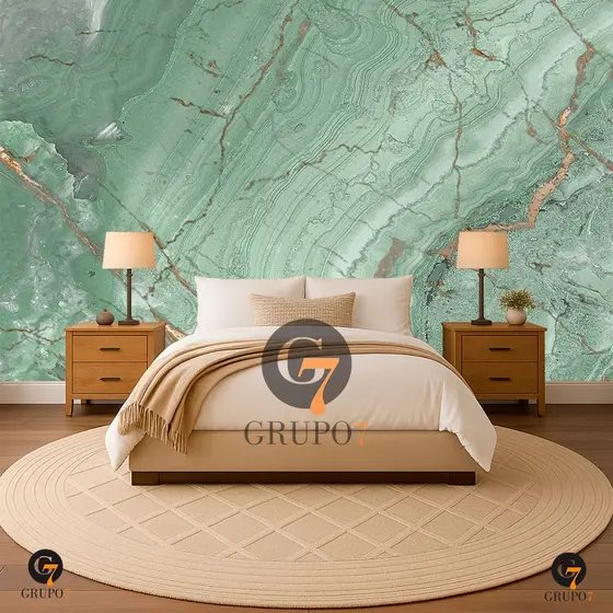 Papel De Parede Para Cozinha Lavavel Marmore Verde Esmeralda Luxuoso Para Sala Quarto Banheiro