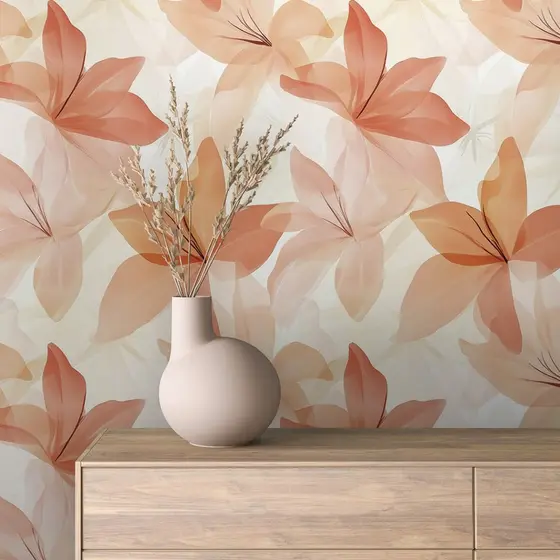 Papel de Parede Para Quarto Sala Floral Dourado Rosas Bege Adesivo Lavavel Autocolante Impermeavel