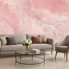 Papel De Parede Para Sala Papel de Parede Marmore Rosa e Branco Porcelanato Papel de Parede 3D