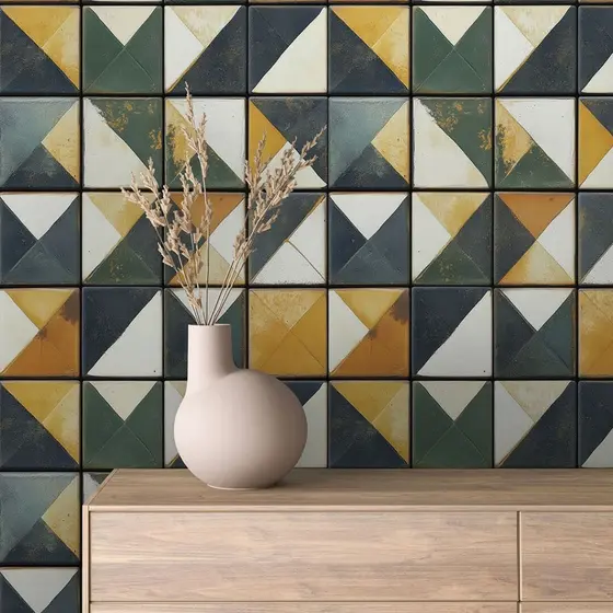Papel de Parede para Cozinha Colonial Azulejo Vila Autocolante Adesivo Lavável Sala Escritório 3D