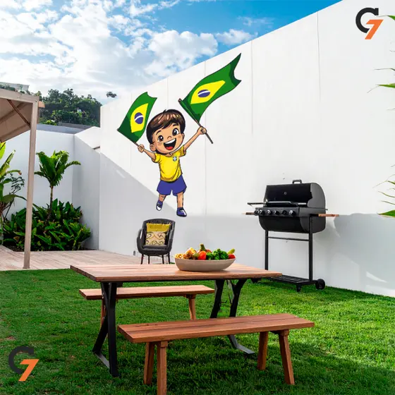 Adesivo de Parede Bandeira Comemoração Copa do Mundo Moderno Autocolante Para Vitrine Restaurantes