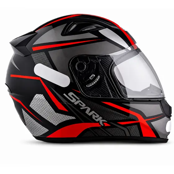 Capacete Masculino Femino Ebf Spark Spider Preto Vermelho
