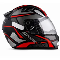 Capacete Masculino Femino Ebf Spark Spider Preto Vermelho