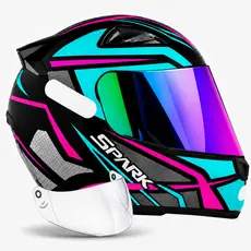 Capacete Feminino Ebf Tiffany Sportivo Mais Viseira Camaleão
