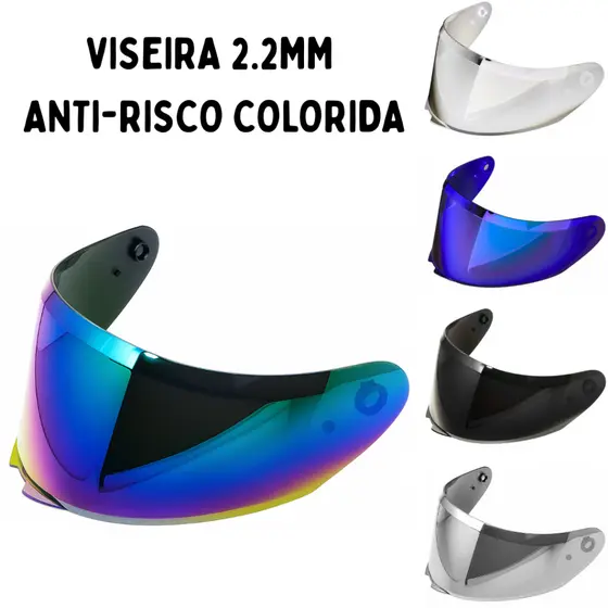 Viseira Capacete Helt Polar Avant Glass Ebf Xtroy FF526 2.2mm