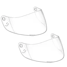 Viseira Capacete Ebf New Spark E0x Cristal 2.2mm 2 Unidades
