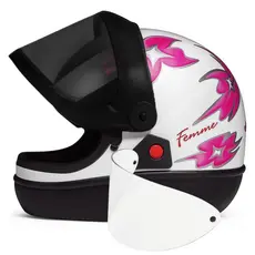 Capacete San Marino Femme Branco Feminino Mais Viseira Fumê