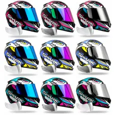 Capacete Masculino Feminino Ebf Dragon + Viseira Espelhada