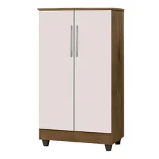 Armário Multiuso Organizador Lavanderia 2 Portas 1,18m Smart Jequitibá/Off White J&A