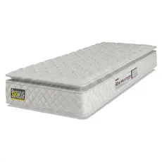 Colchão Solteiro Espuma D33 Pillow Top New Millenium 88x188x19cm Branco Hellen - Suporta Até 120 Kg Por Pessoa