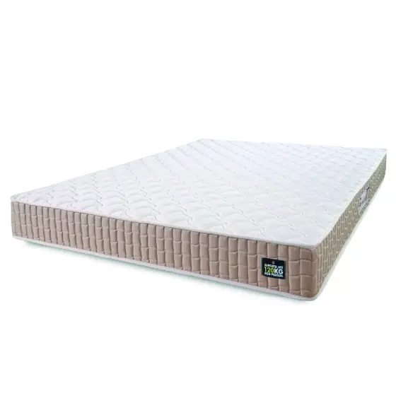 Colchão Casal Espuma D33 New Millenium 138x188x19cm Branco/Bege Hellen - Suporta até 120kg p/ Pessoa