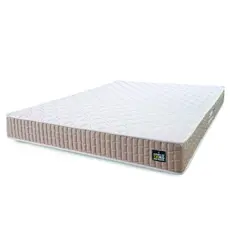 Colchão Casal Espuma D33 New Millenium 138x188x19cm Branco/Bege Hellen - Suporta até 120kg p/ Pessoa