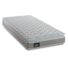 Colchão Solteiro Espuma D33 Pillow Top Millenium 88x188x19cm Bege/Branco Hellen