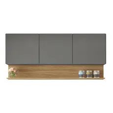 Armário Aéreo de Cozinha 3 Portas com Nicho 1,50m Line Kits Paraná