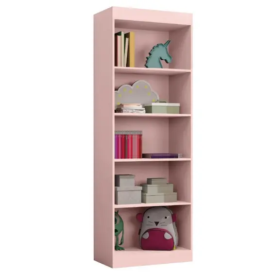 Estante Livreiro Office Organizador e Multiuso 4 Prateleiras Rose J&A