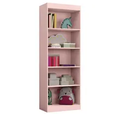 Estante Livreiro Office Organizador e Multiuso 4 Prateleiras Rose J&A