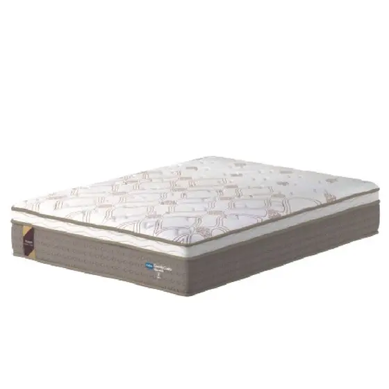 Colchão Casal Molas Ensacadas Guarda Costas Alameda 138x188x30cm Marrom / Branco Euro In Probel