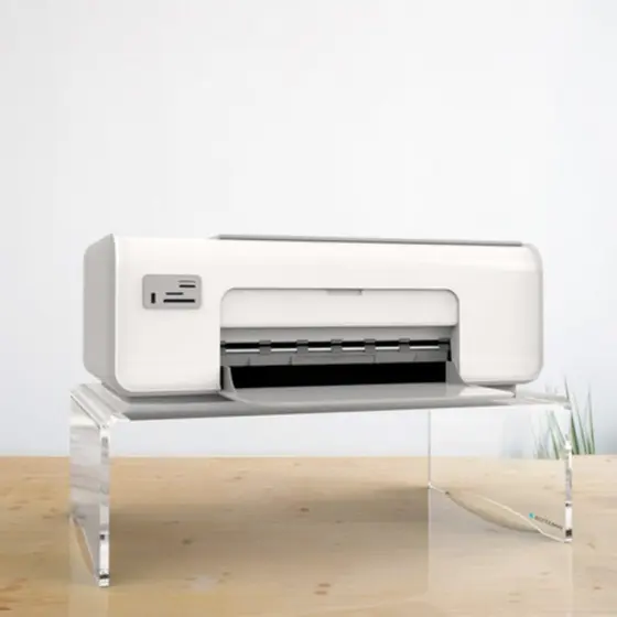 Suporte para Impressora em Acrílico Transparente 6mm Organizador de Mesa até 10kg