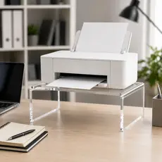 Suporte para Impressora em Acrílico Transparente 6mm Organizador de Mesa até 10kg