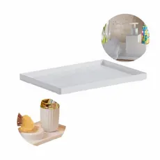 Kit 2 Bandejas Acrílicas 25x17cm | Organizador multiuso para Lavabo Banheiro  – Disponível em 3 cores