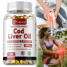 Rico Em Óleo De Fígado De Bacalhau , Ômega-3 E Vitamina A , Vegano