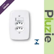 Interruptor 1 Tecla Simples+2 Tomadas 2P+T 20A Ideale Pluzie