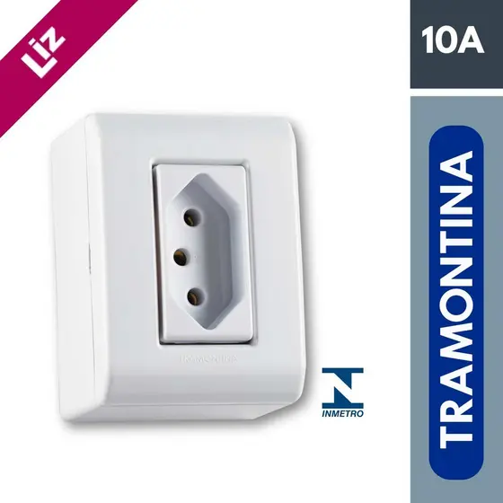 Conjunto Para Móvel Tomada 2P+T 10A 250V Liz Tramontina