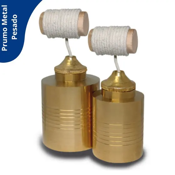 Prumo Metal Amarelo Pesado Premium Emavah