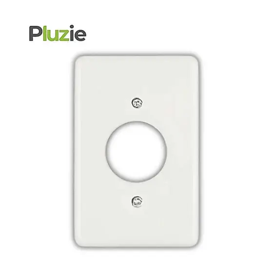 Placa para 1 Tomada Redonda 4x2 Ideale Branca Pluzie