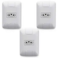 Conjunto Tomada Tramontina Aria Kit 03 Unidades  2P+T 10 A