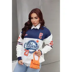 Moletom Feminino Califórnia Blusão de Frio Quentinho Confortável Moda Inverno
