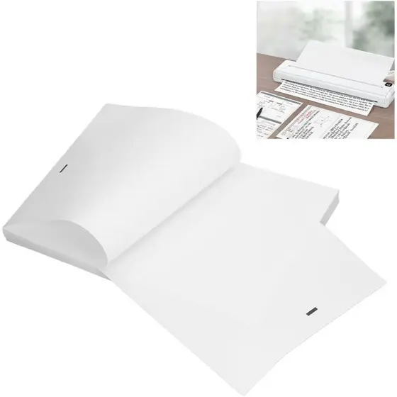 Papel Térmico A4 100 Folhas Impressora Térmica Bluetooth Arquivo Processo Trabalho Lista Escritório