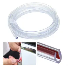 Borracha Protetora Borda Portas Carro Universal 5 m Transparente