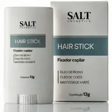 Stick Capilar Fixador Hair Stick 13g – Óleo de Rícino, Coco e Karité – Salt Cosmetics