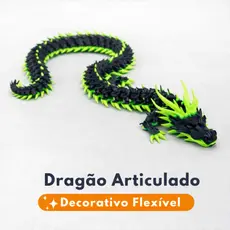 Dragão articulado flexível 40 cm 10 cores relaxante decorativo descompressão sensorial autismo