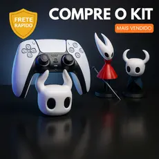 Kit Premium Hollow Knight: Suporte de Controle + Bonecos Silksong