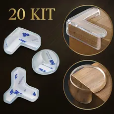 Protetor De Silicone para Mesa - Quina Protetor Para Móveis Quarto Cozinha Casa - com 4, 8, 12, 16 ou 20 Protetores