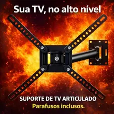 Suporte Para TV Articulado 32 a 55 Polegada LCD LED OLED QLED Plasma | Universal, Giratório, Inclinável, Compatível V