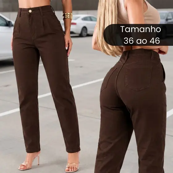 Calça Feminina MOM Jeans  Black CORES EM ALTA TENDENCIA