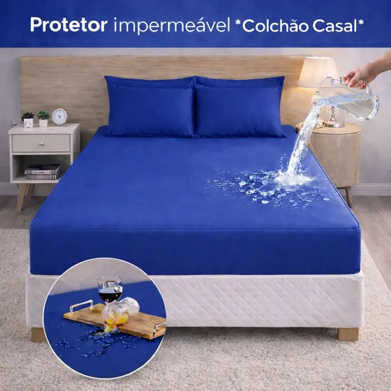 Protetor Colchão Capa Hospitalar Impermeável Colchão Casal