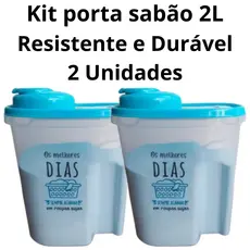 Kit 2 Porta Sabão em Pó Liquido Roupas em Geral Multiuso Organização e Praticidade