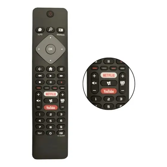 Controle Remoto Compatível Philips Smart Tv 4k 50pug7625/78 + PILHAS TESTADO ANTES DE ENVIAR
