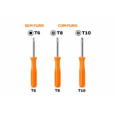 Kit Chaves Torx T6, T8, T10 - Para abrir PS3 PS4 Xbox 360 One Series Console PS5