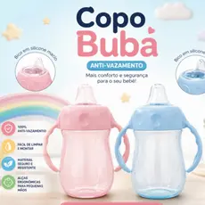 Copo Para Bebê Anti-vazamento Com Alça Bico Silicone Super Macio E Tampa Buba Lançamento