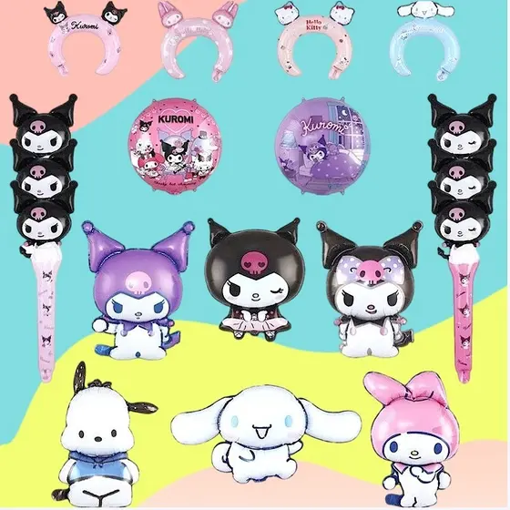 [Balão Sanrio] Balão de balão de kulomi Big Oreds Balão de cachorro Arranjo de balão Puddog Balão de aniversário Arranjo de aniversário Balão de balão Balão de desenho animado balão H2PC