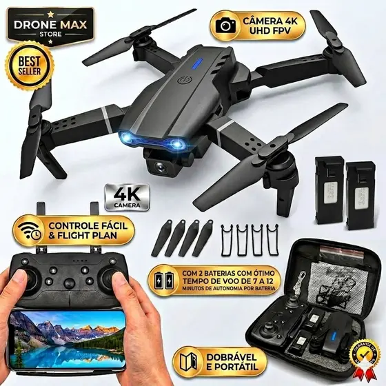 Drone com câmera | Mini Drone Pro WIFI FPV Com Câmera RC Toy 4K Quadcopter Dobrável Em Ângulo HD